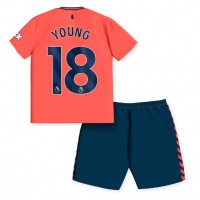 Everton Ashley Young #18 Auswärts Trikotsatz Kinder 2023-24 Kurzarm (+ Kurze Hosen)